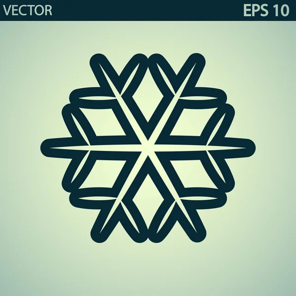 Sneeuwvlok pictogram — Stockvector