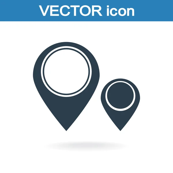 Mapa puntero icono plano — Vector de stock