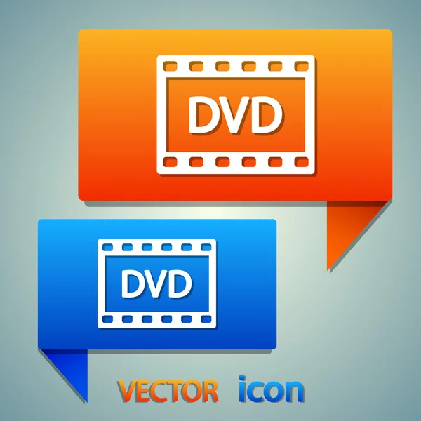 DVD Video simgesi tasarım — Stok Vektör