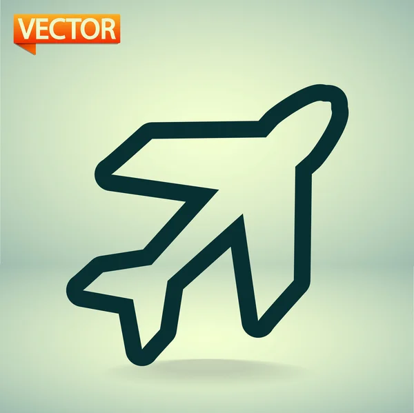 Vliegtuig symbolen pictogram — Stockvector