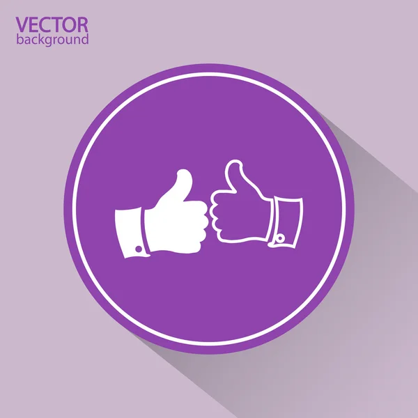 Pulgar hacia arriba iconos — Vector de stock