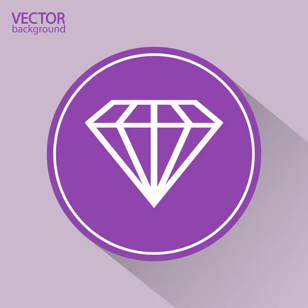 Ícone de diamante — Vetor de Stock