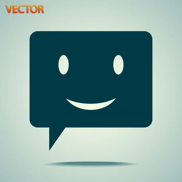 Smile talking bubble icon — Stock Vector