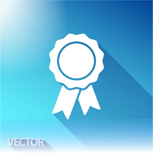 Badge met linten pictogram — Stockvector