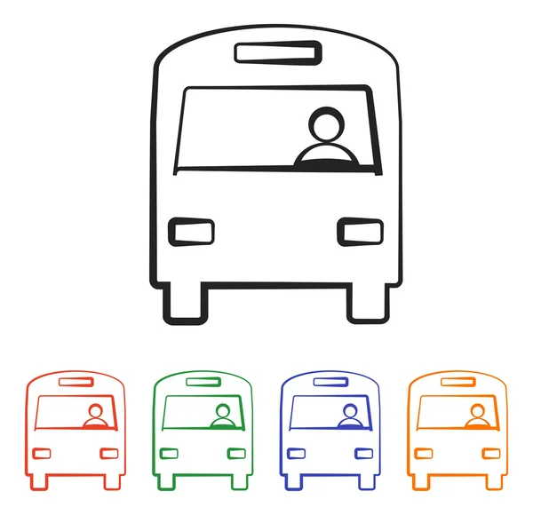 Diseño de icono de autobús — Vector de stock