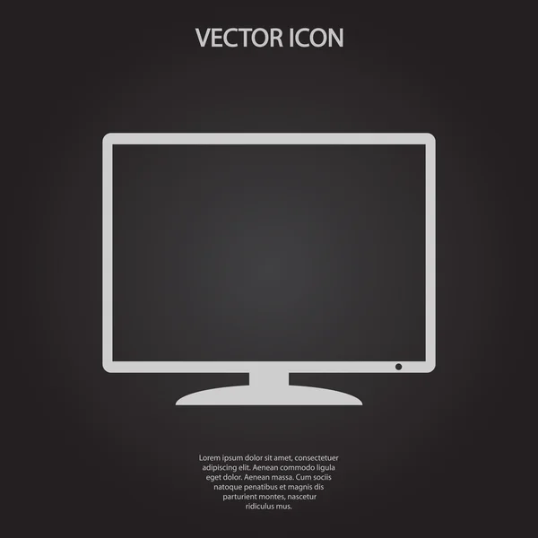 Ikon monitor - Stok Vektor