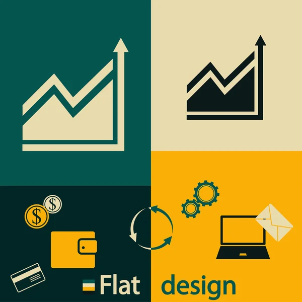 Infografía, icono del gráfico — Vector de stock