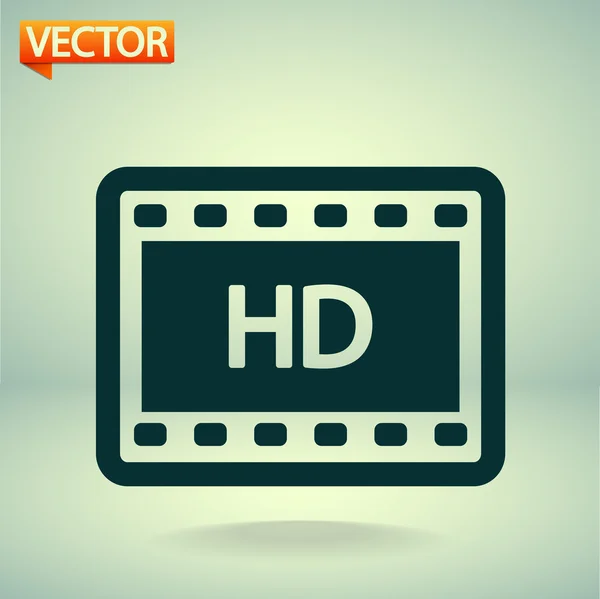 Icona video HD — Vettoriale Stock