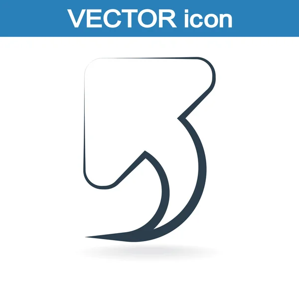 Pictogram, terug pijlsymbool ongedaan maken — Stockvector