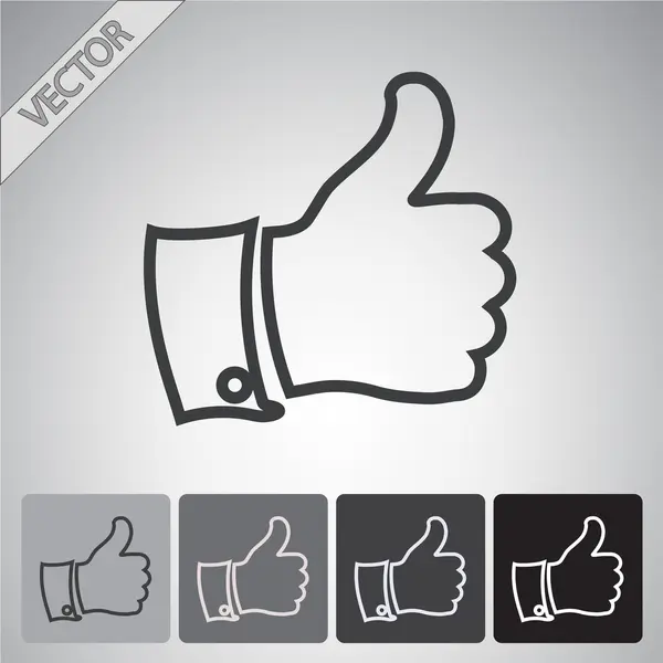 Thumb up icons — Stock Vector