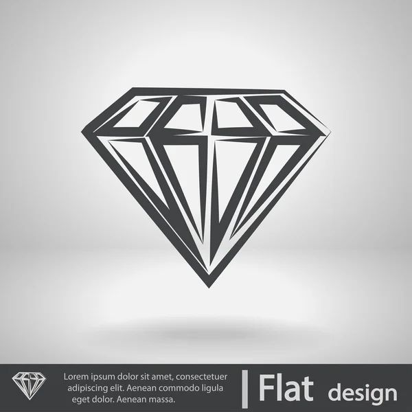 Diamantpictogram — Stockvector