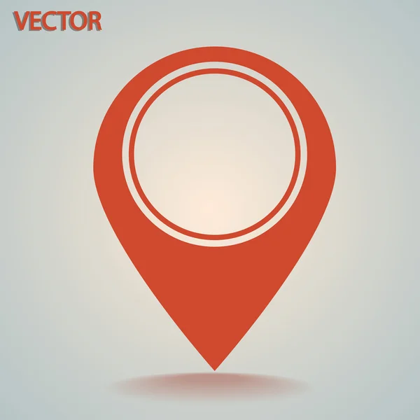 Mapa ícone ponteiro plana — Vetor de Stock