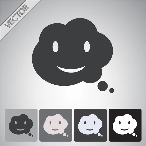 Smile talking bubble icon — Stock Vector