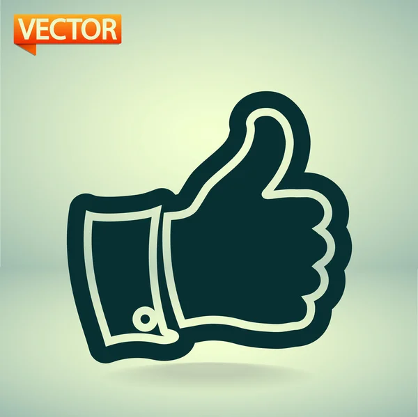 Pulgares hacia arriba icono — Vector de stock