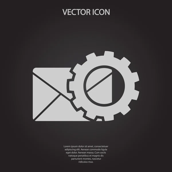 Parámetros de configuración y el icono de correo envolvente — Vector de stock