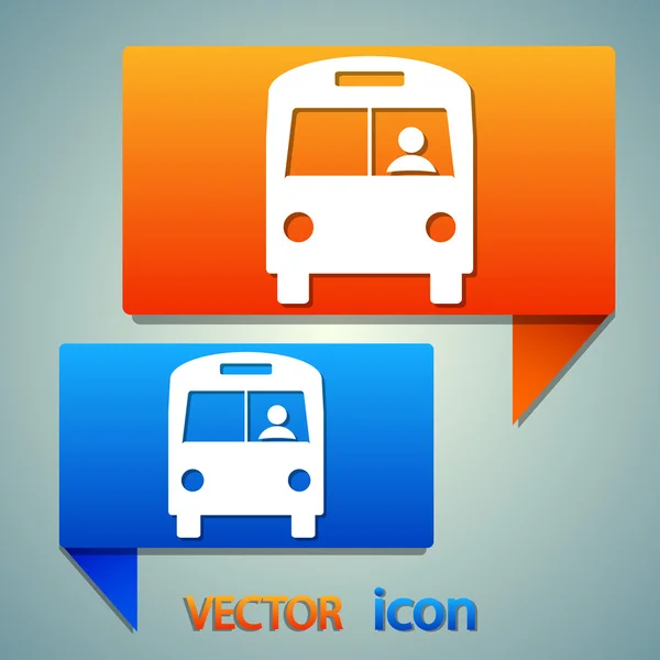 Diseño de icono de autobús — Archivo Imágenes Vectoriales