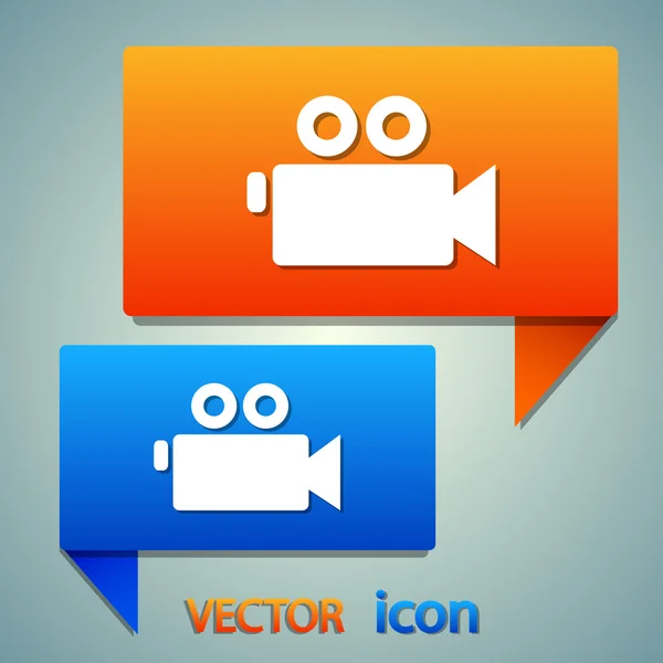 Conjunto de ícones de câmera de vídeo — Vetor de Stock