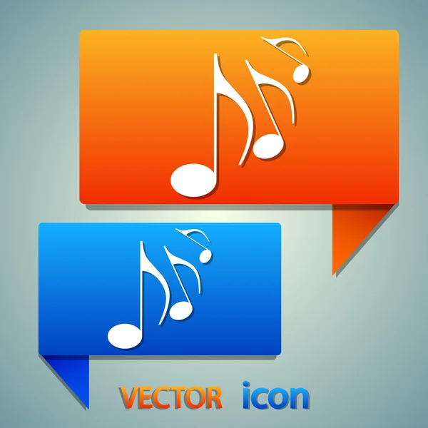 Zene ikon tervezés — Stock Vector