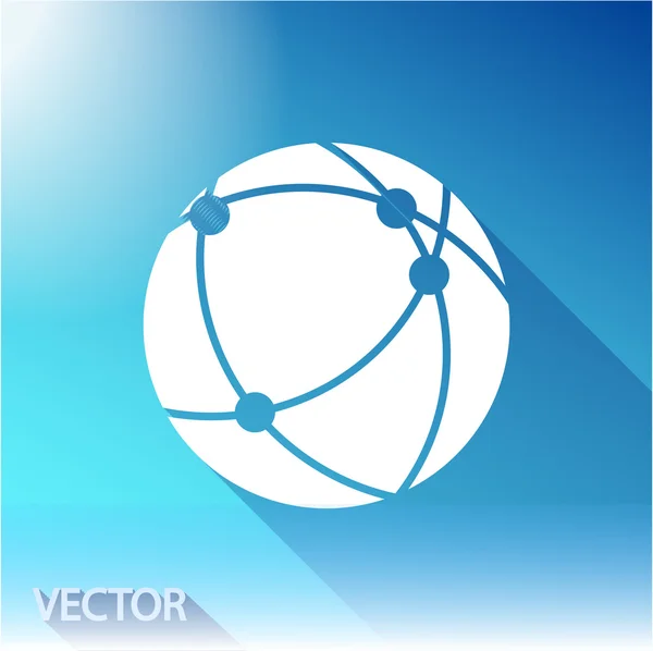 Global technology or social network icon — Stockový vektor