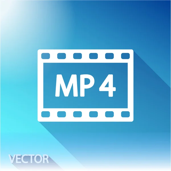 Ícone de vídeo MP 4 —  Vetores de Stock