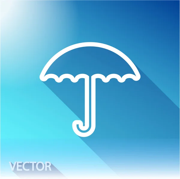 Icona ombrello su sfondo cielo — Vettoriale Stock
