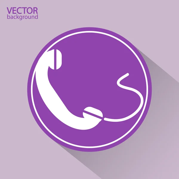 Teléfono, icono plano — Vector de stock