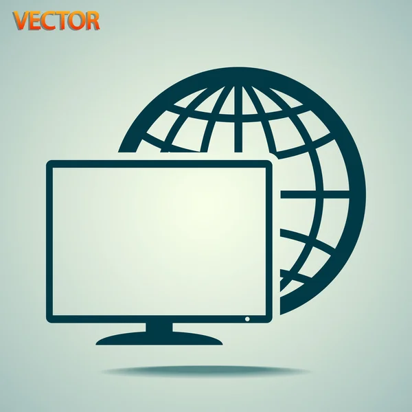 Icono del monitor — Vector de stock