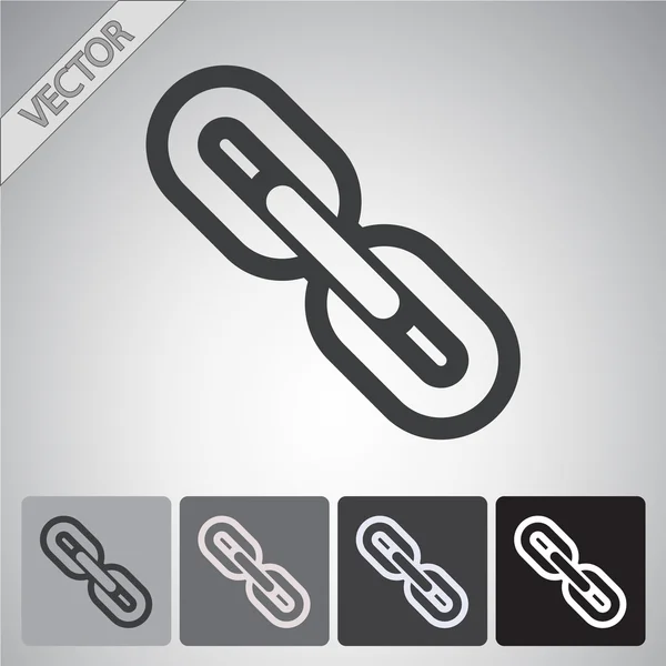 Chain link icon — Stock Vector