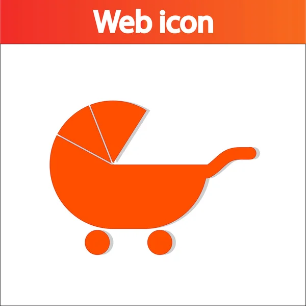 Kinderwagen silhouet pictogram — Stockvector