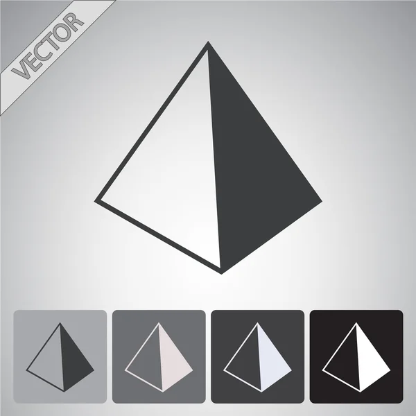 Diseño de icono de pirámide — Archivo Imágenes Vectoriales
