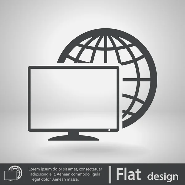 Icône de moniteur — Image vectorielle