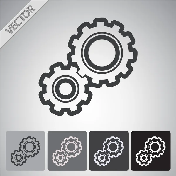 Versnellingen Ikoon — Stockvector