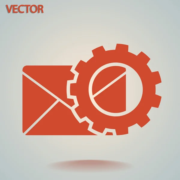 Настройка параметров и значок Envelope Mail — стоковый вектор