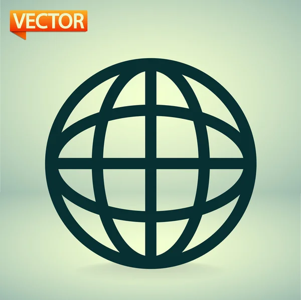 Ikona globu — Wektor stockowy