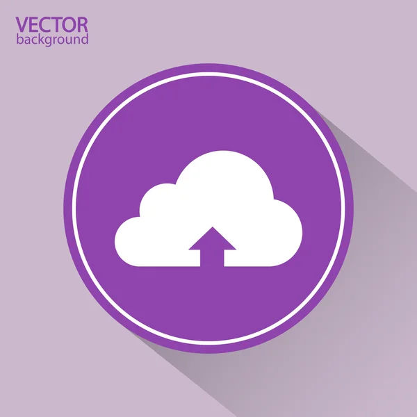 Cloud upload illustration icon — Stock Vector