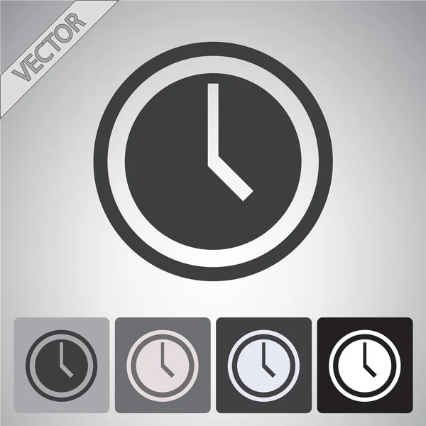 Reloj icono de diseño — Vector de stock