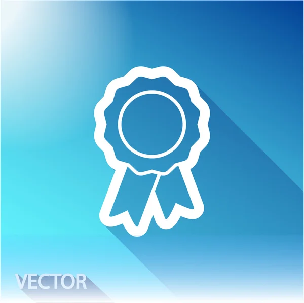 Insignia con cintas icono — Vector de stock