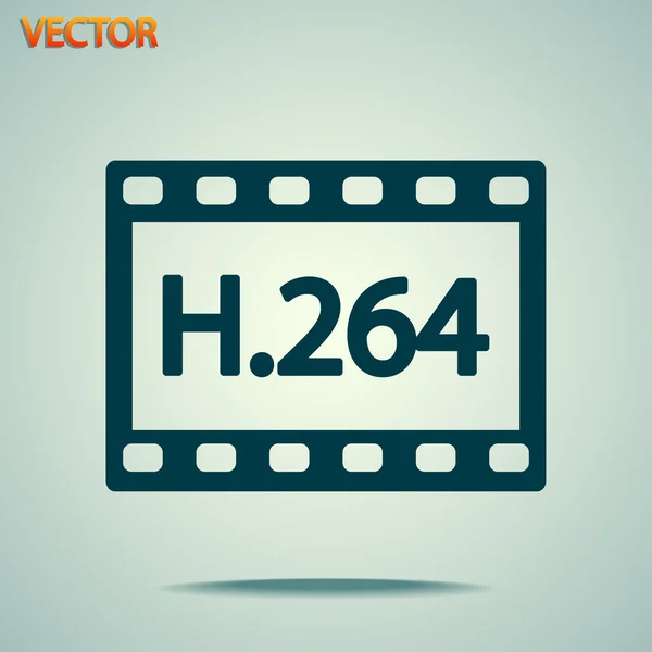 H.264 video icon — Stock Vector