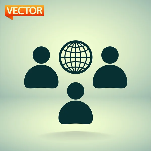 Concepto de comunicación. icono de conexión — Vector de stock