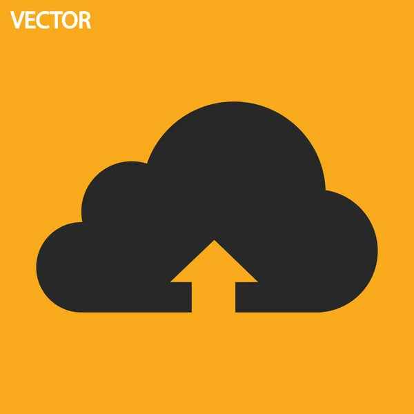 Chmura ikona ilustracja uploadu — Wektor stockowy