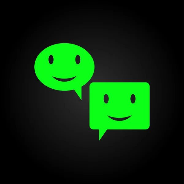 Smile talking bubble icon — Stock Vector