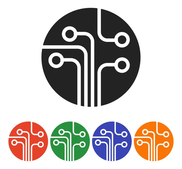Placa de circuito, ícone de tecnologia — Vetor de Stock