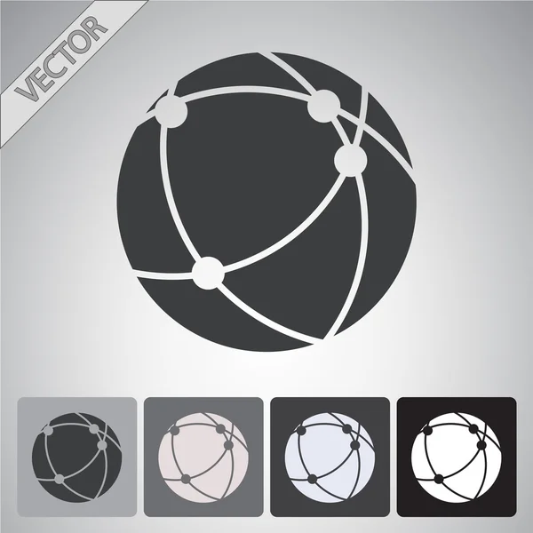 Global technology or social network icon — Stockový vektor