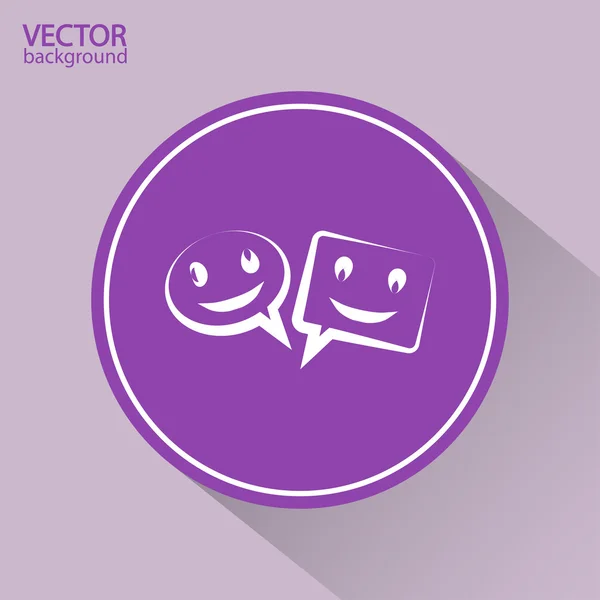 Smile talking bubble icon — Stock Vector