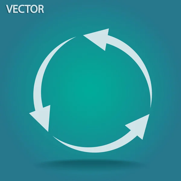 Kruhové šipky ikona — Stockový vektor