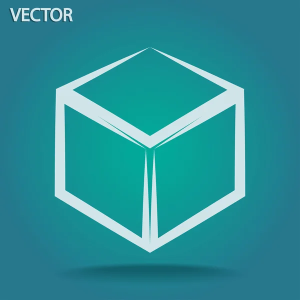 Icono de diseño del logotipo del cubo 3d — Vector de stock