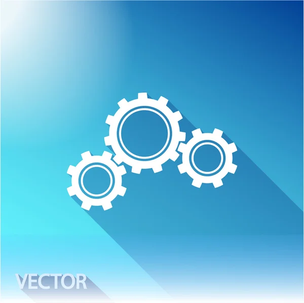 Gear icon. Flat design style — Stock Vector