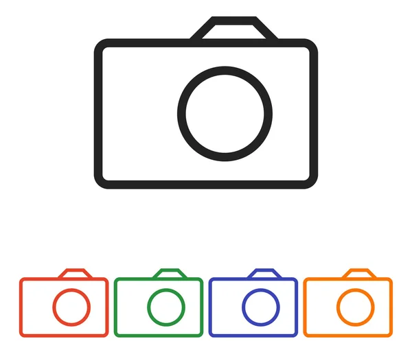 Kamera flad ikon – Stock-vektor