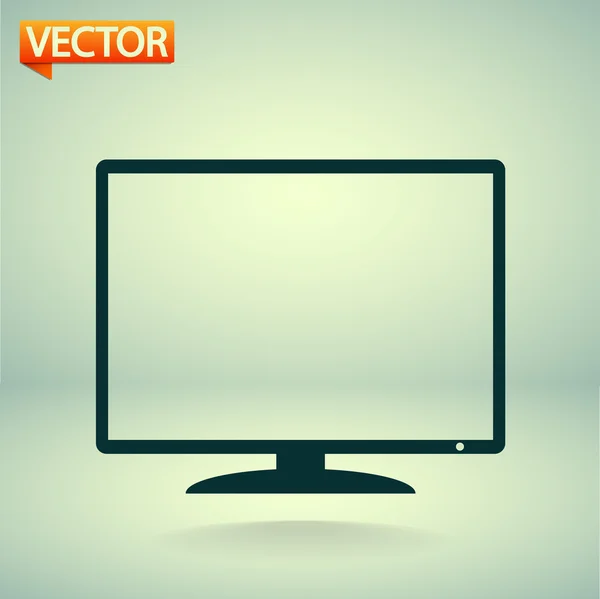 Diseño del icono del monitor — Vector de stock