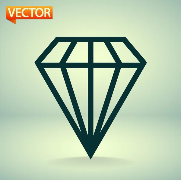 Icono de diamante — Archivo Imágenes Vectoriales